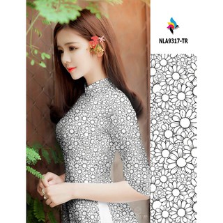 vải áo dài hoa nhí