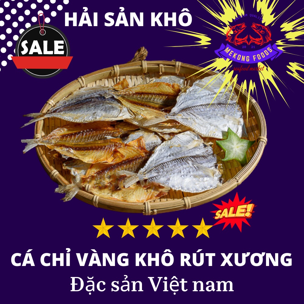 Khô cá chỉ vàng 500gr loại hảo hạng-đặc sản cà mau-Cá Chỉ Vàng loại 1- thịt dai- ngọt và thơm