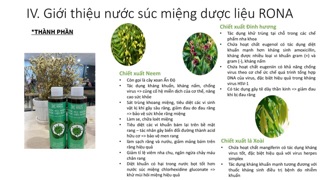 Nước súc miệng thảo dược rona cocayhoala