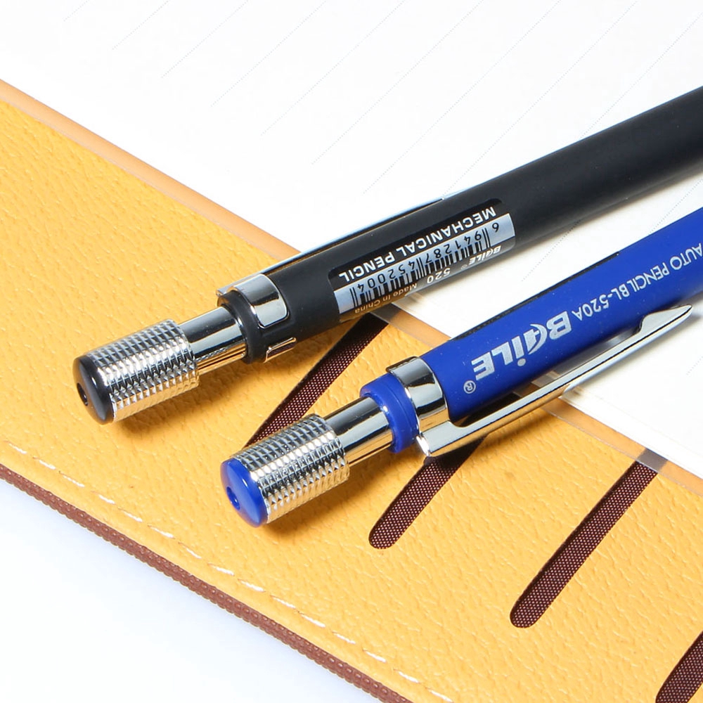 Bút chì kim bấm ngòi 2B 2mm màu đen/ xanh dương tiện lợi dành cho văn phòng/ trường học