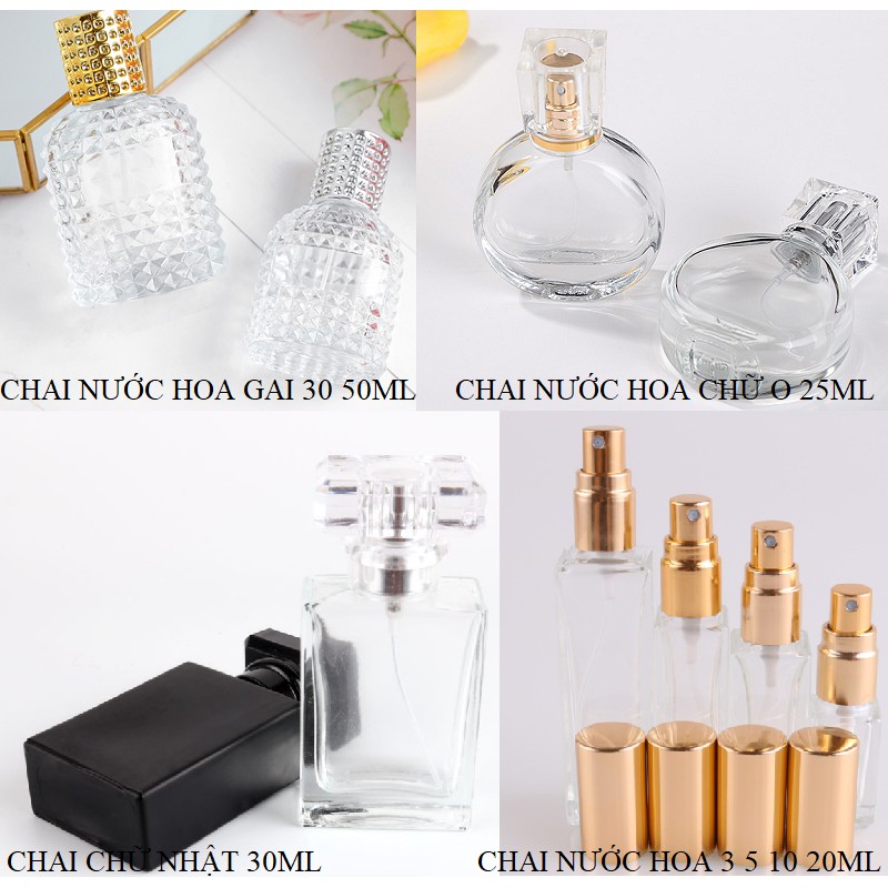 Chai chiết nước hoa size lớn 20ml 25ml 30ml 50ml