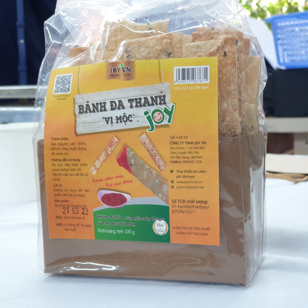 Bánh đa thanh JOY VN bánh đa nướng vừng đen