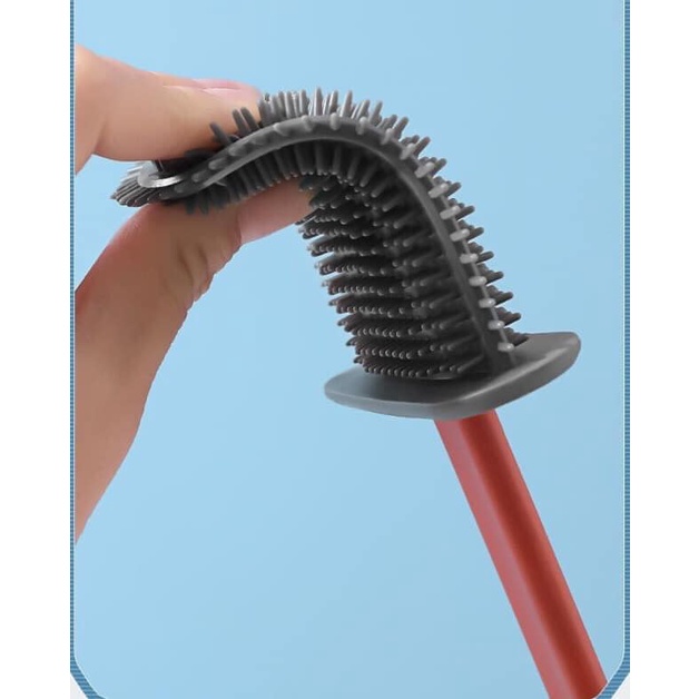Cọ vệ sinh silicol có cán, hộp đựng sạch sẽ