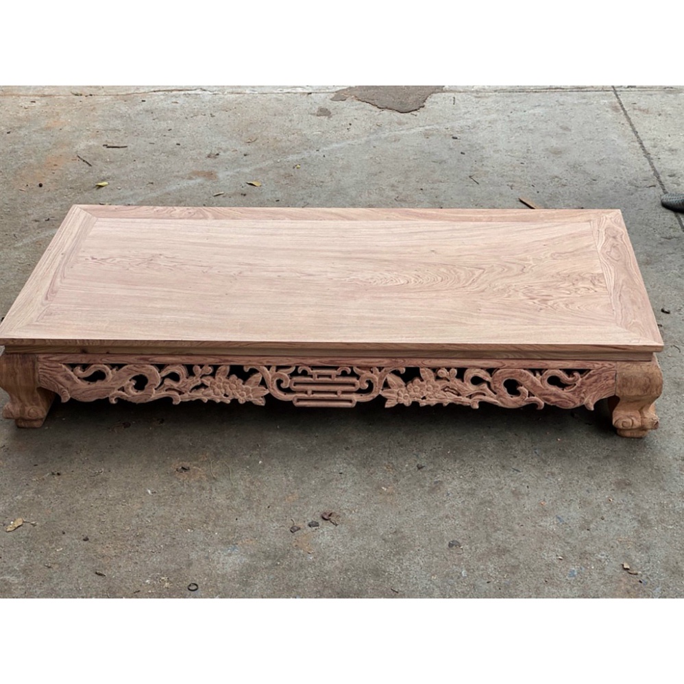 Bàn gỗ chiện mai lọng,bàn ăn gỗ hương phòng khách cao 15,20cm