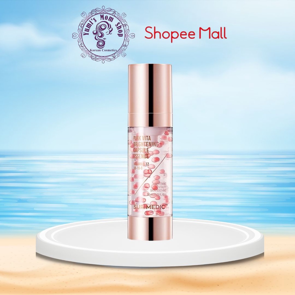 Tinh chất mờ thâm, tăng sáng da SURMEDIC Pink Vita Brightening Capsule Essence 32ml