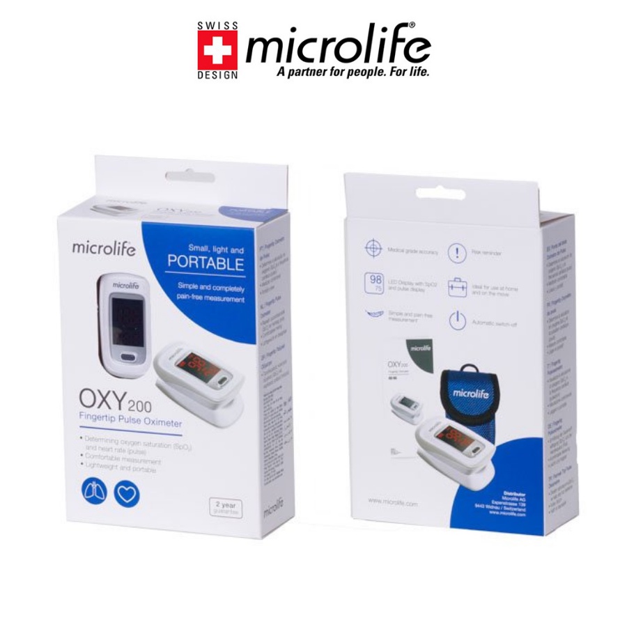 Máy Đo Nồng Độ Oxi Trong Máu Microlife Oxy200 | Thương Hiệu Thụy Sỹ - Bảo Hành 24 Tháng