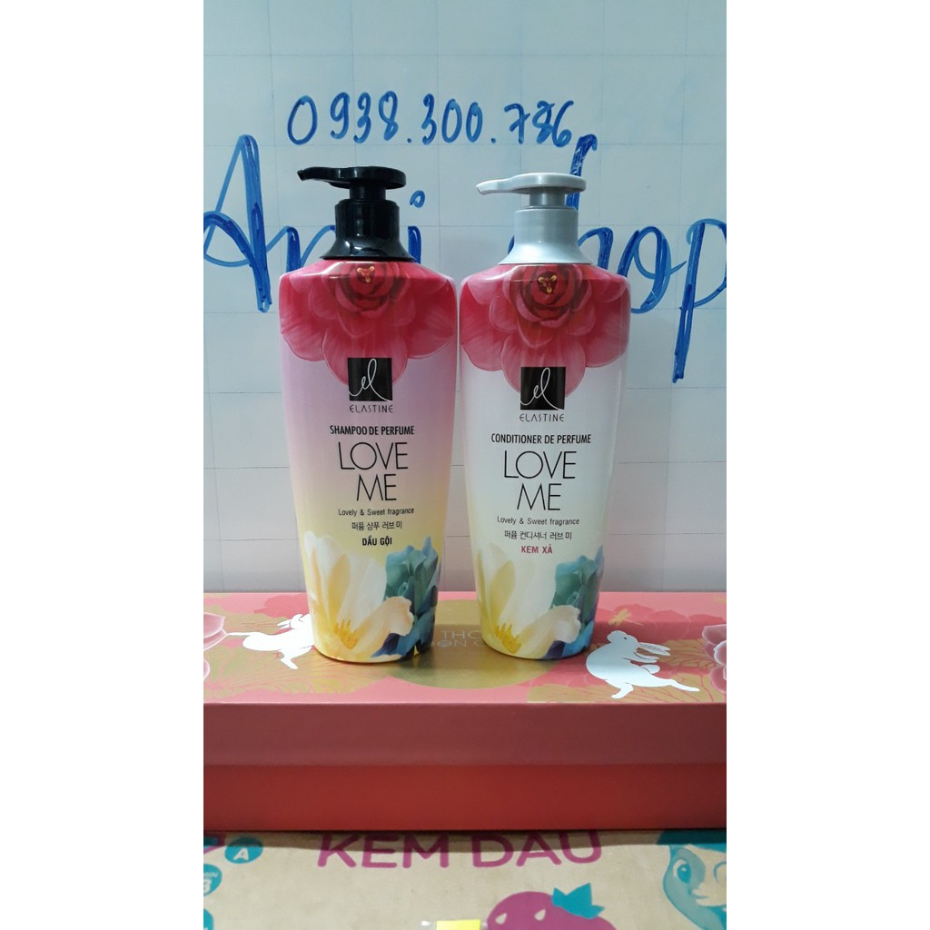 Dầu gội nước hoa Elastine Love Me óng mượt chắc khoẻ 600ml