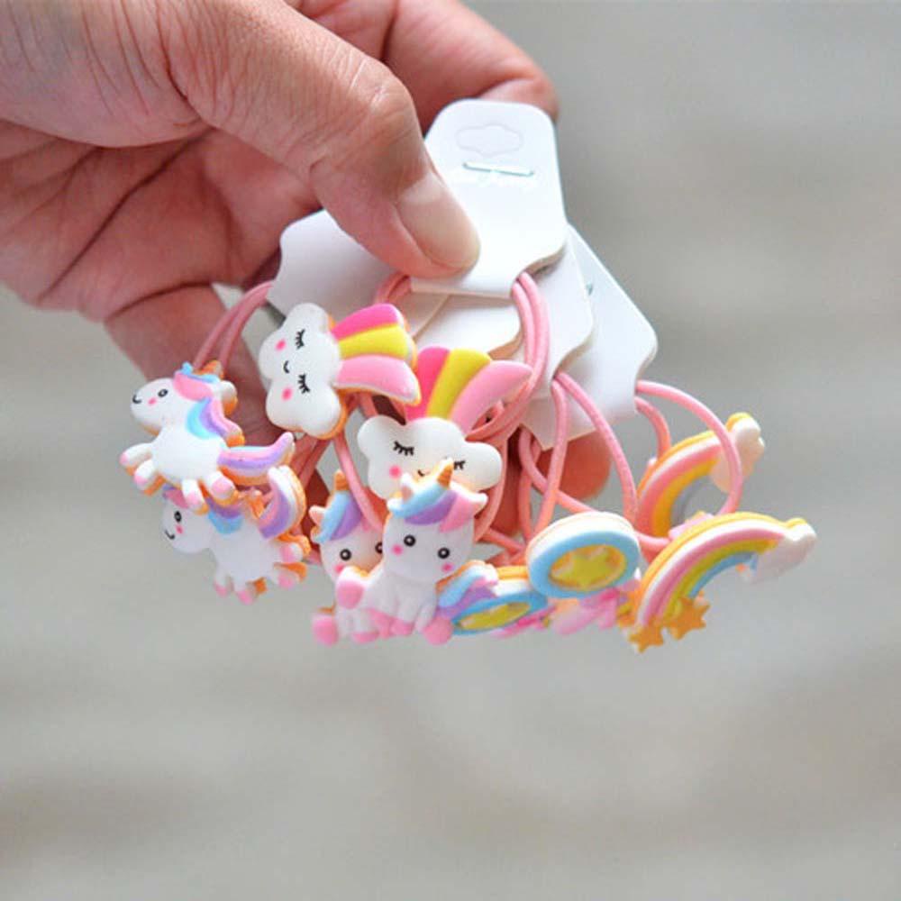 Dây Cột Tóc Co Giãn Hình Kỳ Lân Dễ Thương Cho Bé Gái
