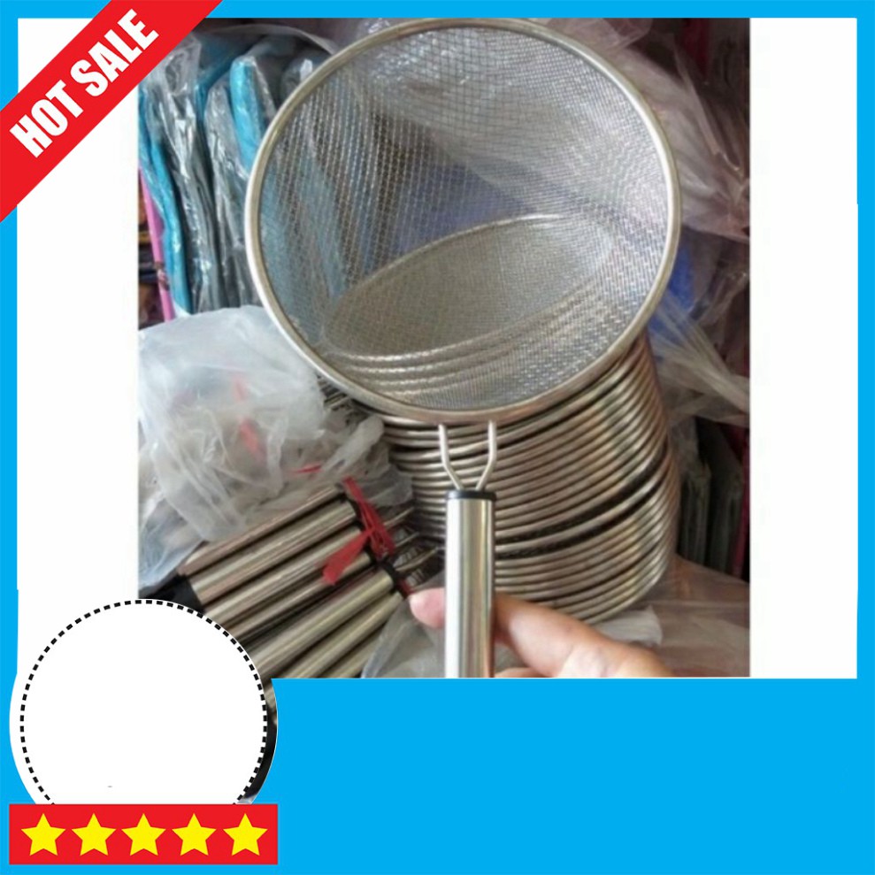 Rây lọc cháo, lọc cua, lọc bột Inox đường kính 16cm