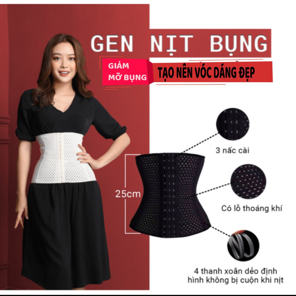 Gen Nịt Bụng Chống Cuộn Thế Hệ Mới 💞 FREESHIP 💞 Đai Nịt Bụng Sau Sinh - 6 Nấc Cài 3342