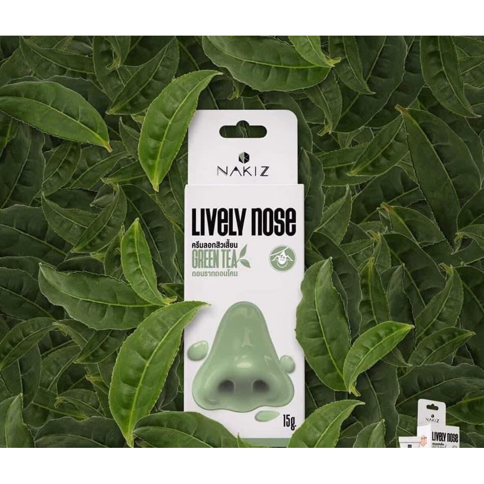 Kem lột mụn cám, mụn đầu đen kèm 50 giấy lột mụn NAKIZ Lively Nose - Chính hãng Thái Lan