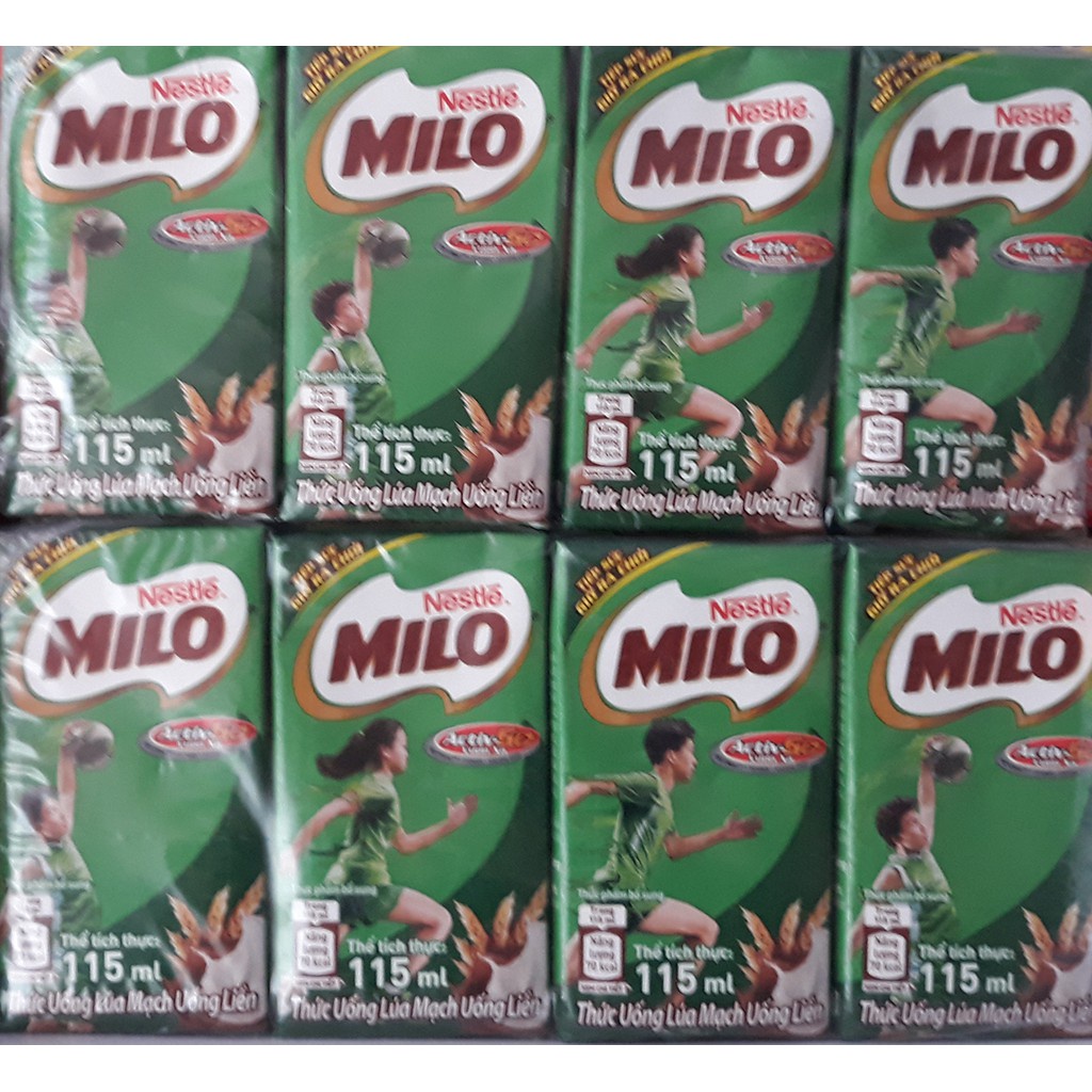 Lốc 4 hộp Nestle sữa Milo nhí 115ml