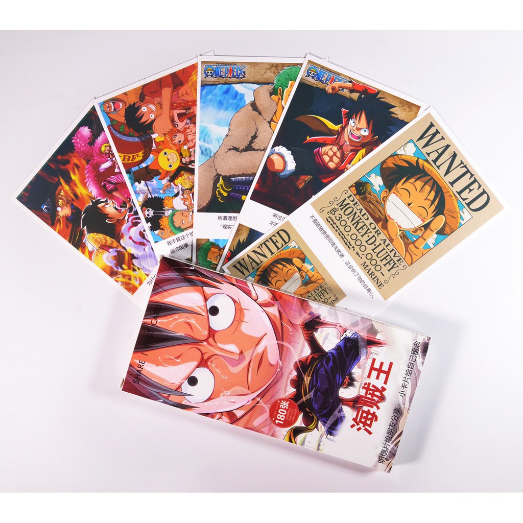 [thanh lý bán lỗ]Hộp Postcard, Bưu thiếp Anime - One Piece 19x9.5cm [AAM] [PGN22]