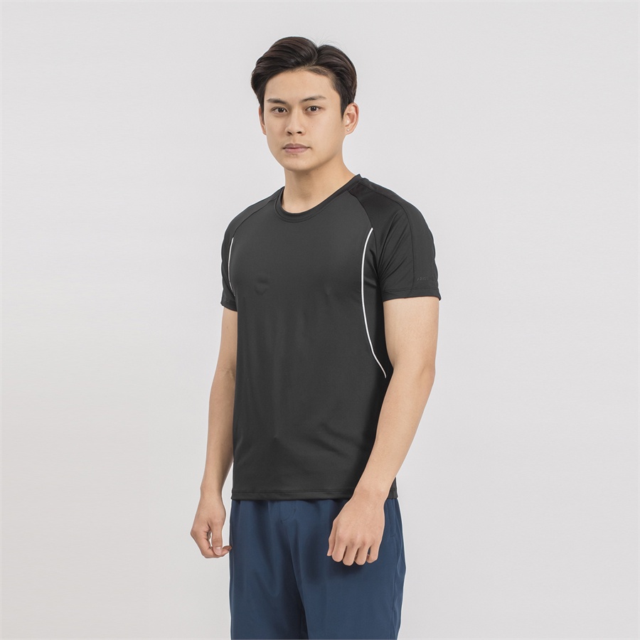 Áo thun T-shirt nam cao cấp ARISTINO phom Slim fit, cổ tròn dệt bo rib, cotton mềm mại, thoáng mát - ATS013S9