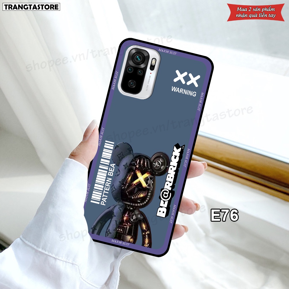 Ốp Xiaomi Redmi Note 10 4G/5G - Note 10s -  Note 10 Pro in hình gấu Bearbrick,Metal Style,Doremon siêu dễ thương chất lư