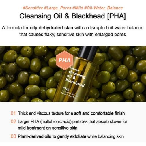 Dầu tẩy trang và mụn đầu đen Hanskin có 3 loại aha/ bha/ pha 300ml