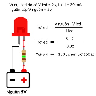 Led phủ màu 5mm (10 con)