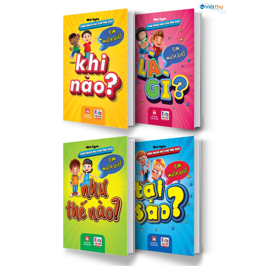 Sách - 10 vạn câu hỏi - Trọn Bộ Box Set Combo 4 Quyển Chìa Khóa Mở Cửa Thế Giới - Nhã Uyên
