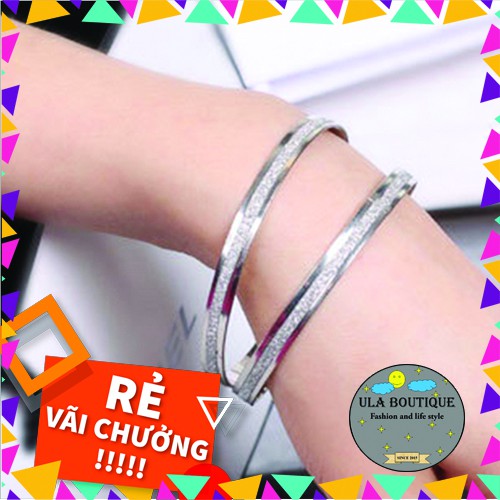 Vòng Tay nam nữ ULASHOP Cuff DW Unisex Bản Đẹp - Chất Không Gỉ mạ bạc S925 phong cách Hàn Quốc