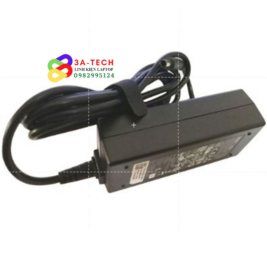 Sạc laptop Dell 19.5v-2,31a chân nhỏ zin, Sạc Dell 45w chân nhỏ ZIN có logo Dell in chìm trên thân sạc