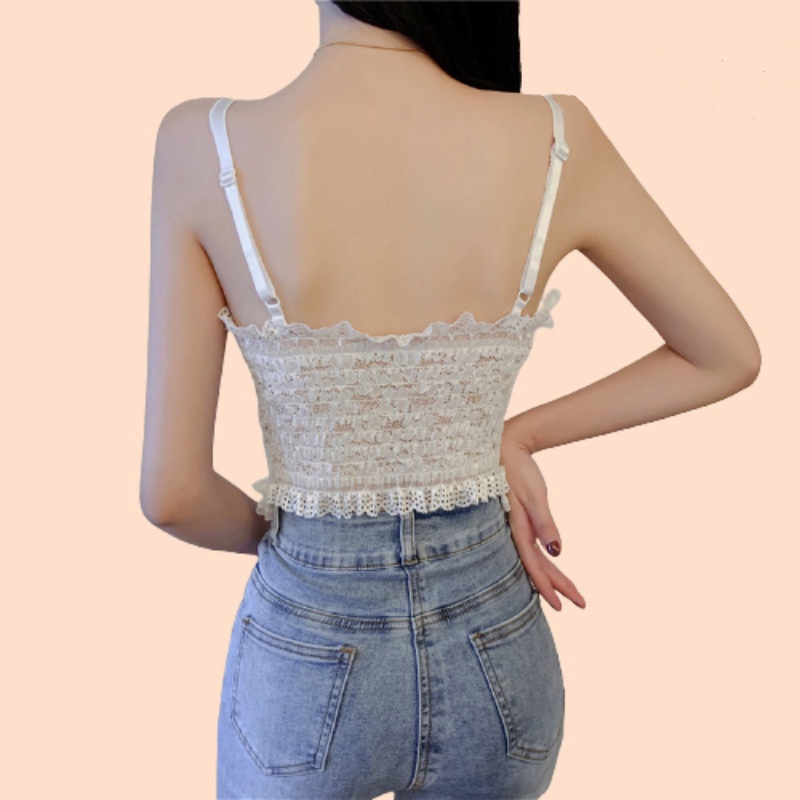 Áo 2 Dây Tiểu Thư UNDERCOOL Hoa Nhí Phối Ren Phong Cách Vintage Siêu Quyến Rũ