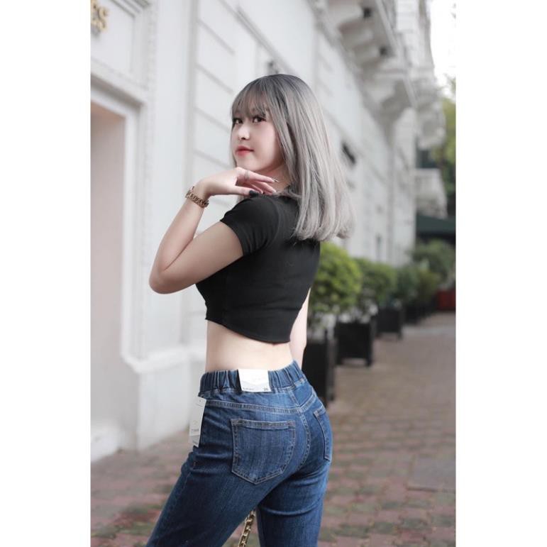 ‼️Rẻ nhất Shopee‼️Quần Jean Baggy cạp chun 9 tấc CT jeans  ཾ