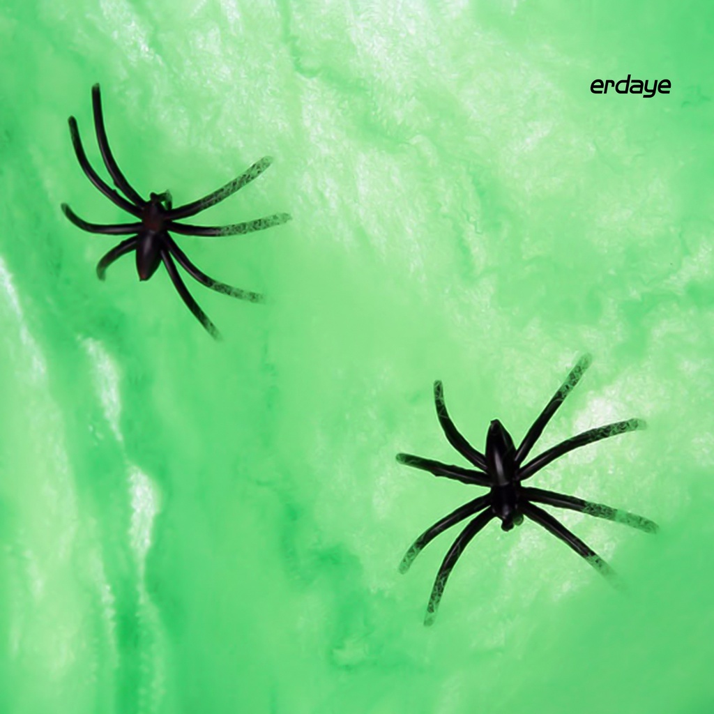 Mạng Nhện Giả Màu Trơn Trang Trí Halloween Sống Động