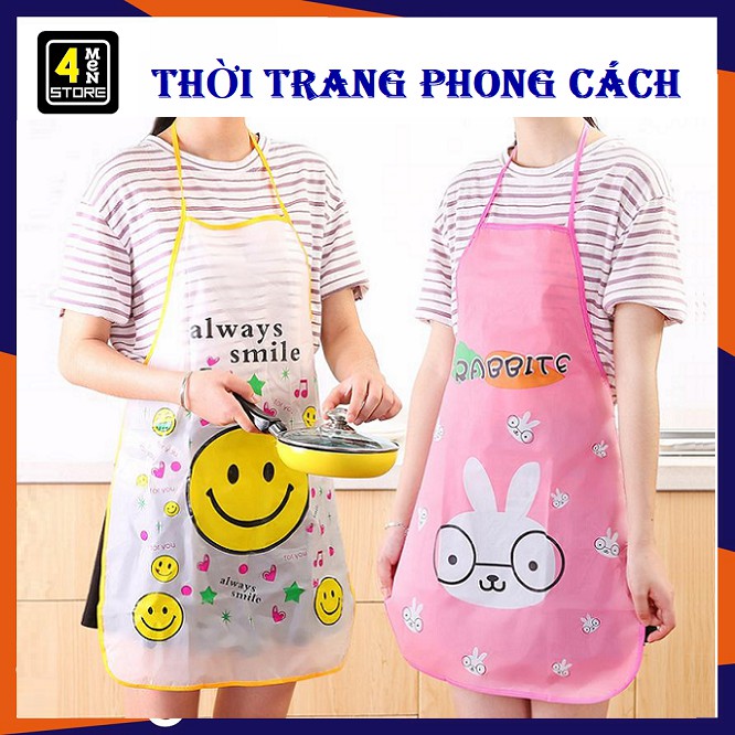 Tạp Dề Nấu Ăn Hình Thú Dễ Thương Chống Thấm Nước ( Size 71 x 51cm ) - Tạp Dề Chống Nước Họa Tiết Dễ Thương