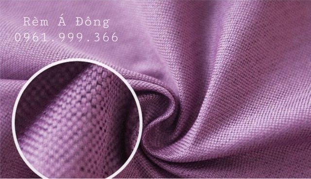 Rèm vải thô màu tím lavender, rèm trang trí nhà cửa