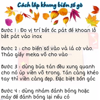[SALE] KHUNG BIỂN SỐ GÒ DÀNH CHO OTO (52cmx12cm)