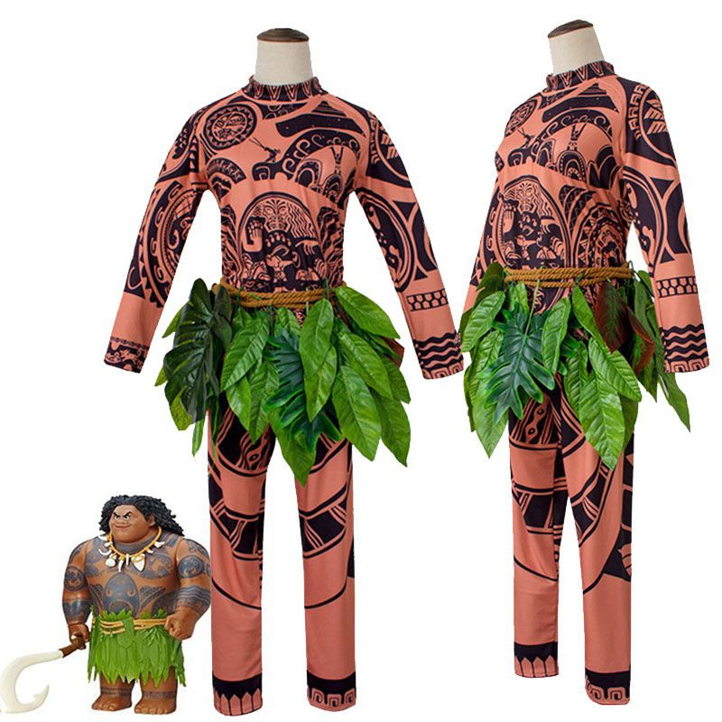 Set Đồ Hoá Trang Moana Gồm Áo Thun Và Quần Cho Người Lớn Trẻ Em
