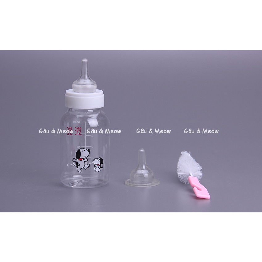 Bobo Pet Milk Bottle Bình sữa cho thú cưng chó mèo có bộ vệ sinh bình sữa 50ML/120ML bằng nhựa bền