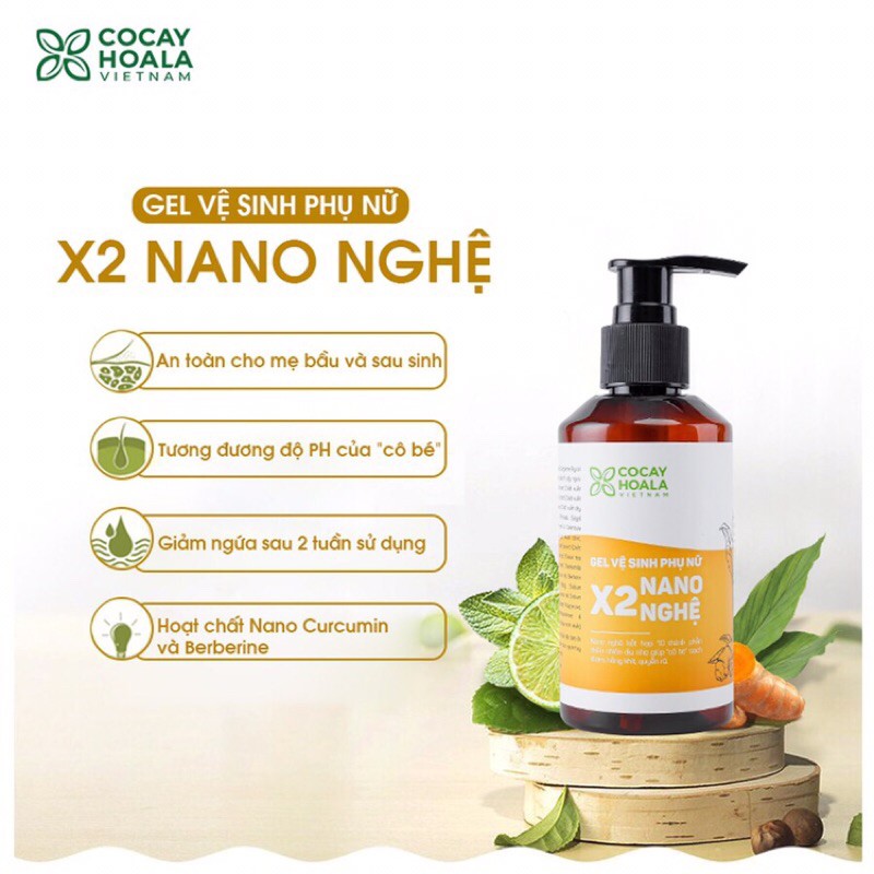 Dung dịch vệ sinh phụ nữ X2 nano nghệ 150ml