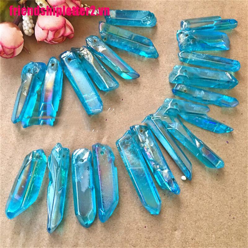 Đá thạch anh tự nhiên mũi nhọn màu xanh dương độc đáo