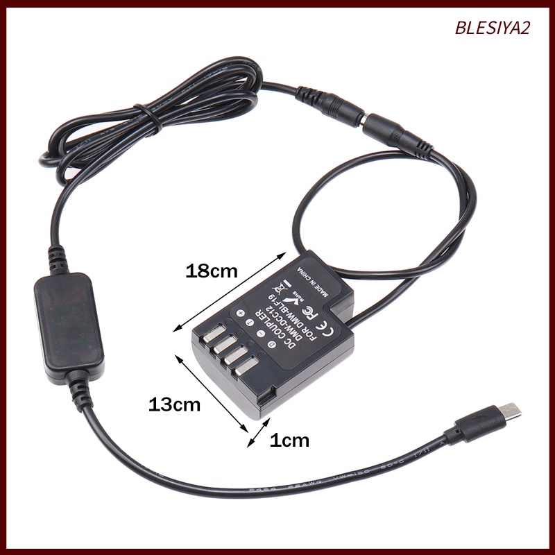 Cáp Pin Chuyển Đổi USB-C Sang DMW-BLF19 DCC12 GH3 GH4 GH5 GH5S 2 Cái