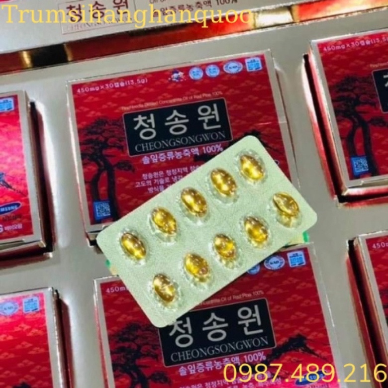 Tinh dầu thông đỏ Hàn Quốc Chesongwon hộp đỏ 180 viên [ Hàng Mới Về ]