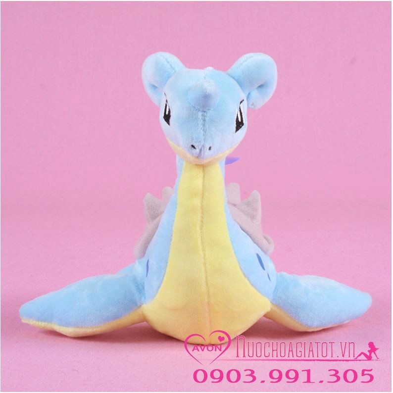 Gấu bông hoạt hình anime pokemon Lapras tặng túi quà