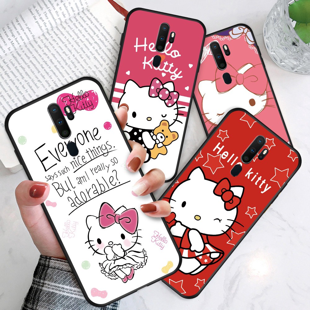 For OPPO A31 2020 A92 A9 2020 A5 2020 A91 A52 A71 A71K A73 A75s A83 A75 Soft Case Silicone Casing TPU Cute Cartoon Lovely Hello Kitty Hellokitty KT Cat Phone Full Cover simple Macaron matte