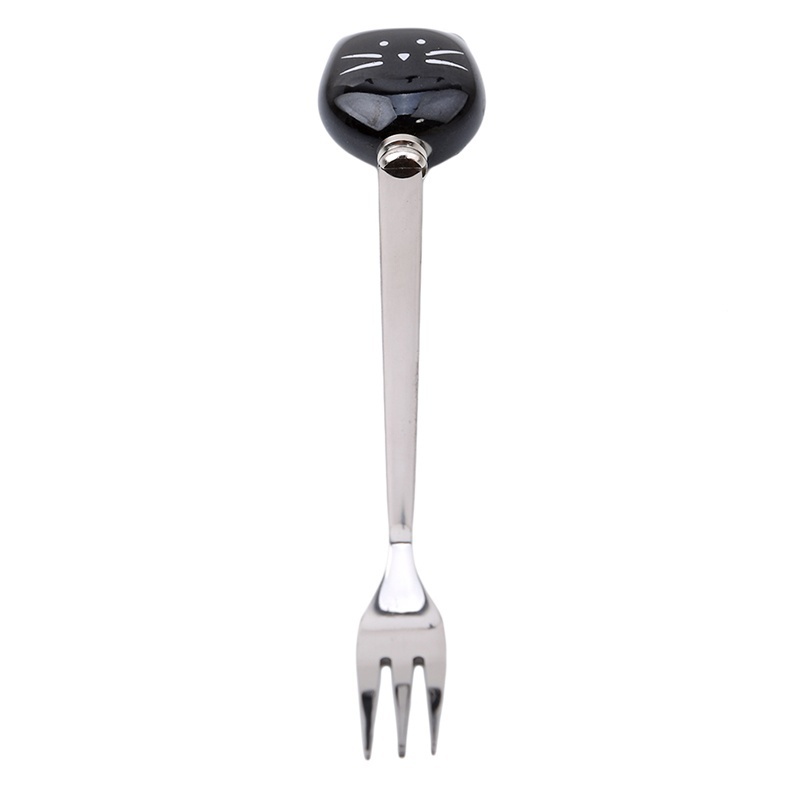 1pc Cat Claw Stainless Steel Fruit Forks And Spoon