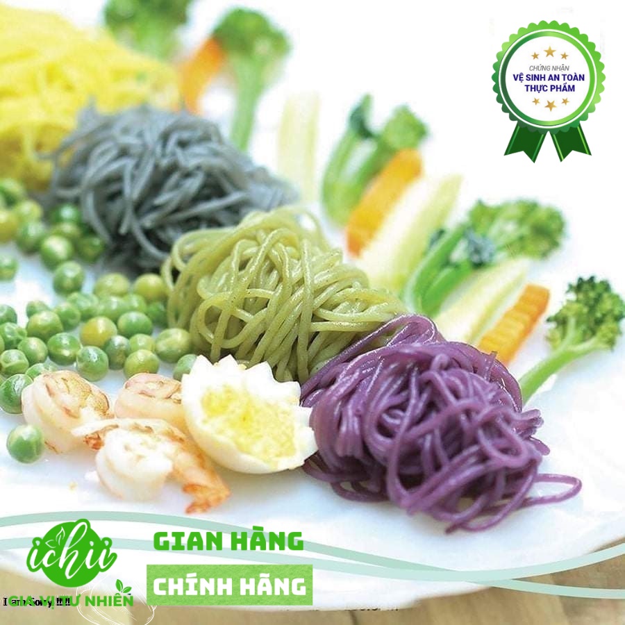 Bún ngũ sắc gạo lứt , Bún gạo lứt cao bằng ICHII gói 500g NGÔ , GẤC , LÁ CẦM , GẠO LỨT