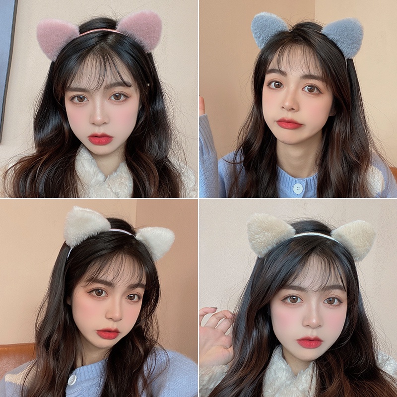 Băng đô cài tóc hình tai gấu kiểu Hàn Quốc dễ thương cho nữ