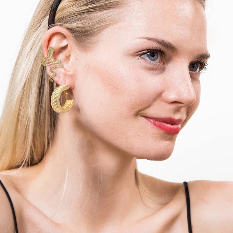 Set Khuyên Tai Hình Con Rắn Phong Cách Gothic Cổ Điển Dành Cho Nam Và Nữ