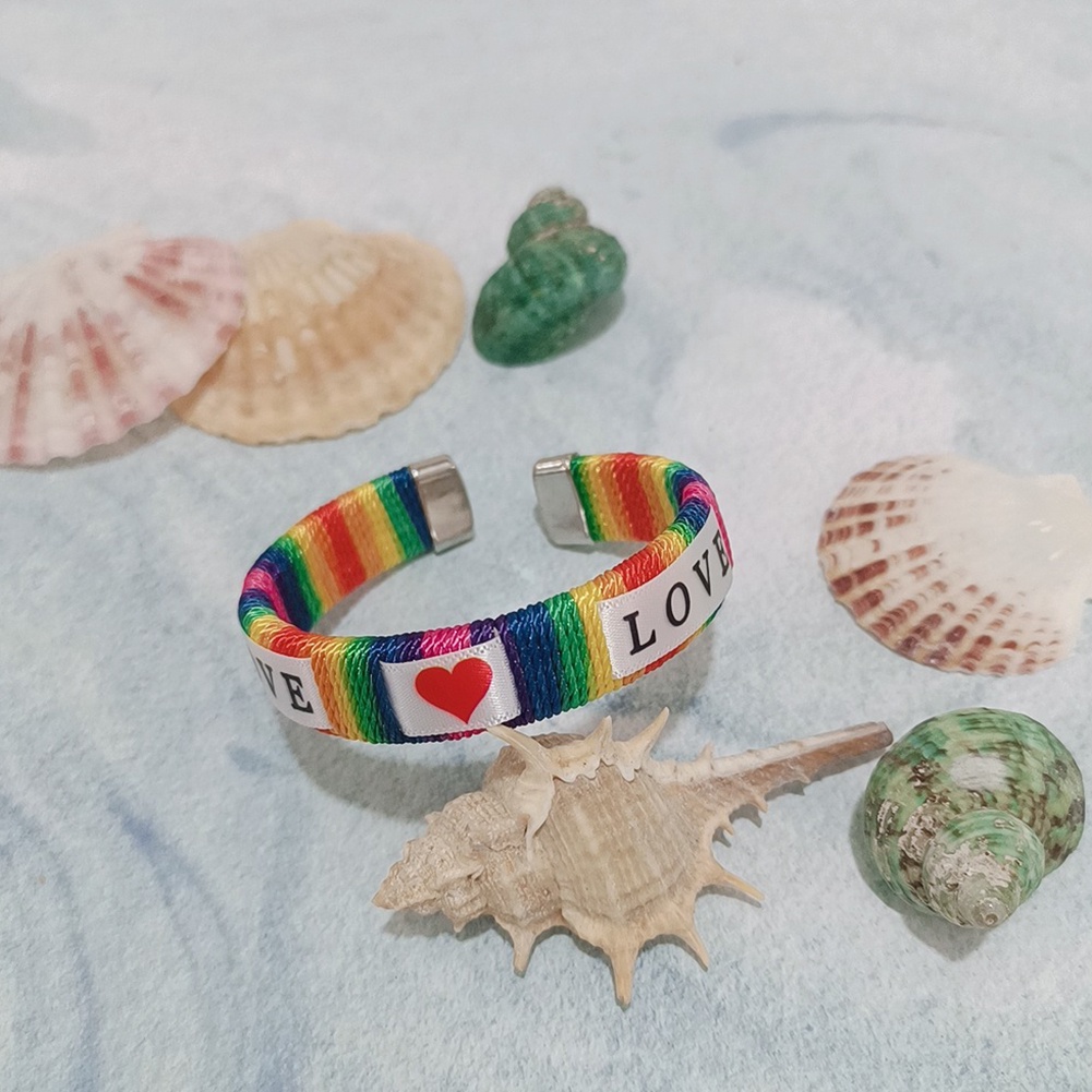 Vòng Đeo Tay Màu Cầu Vồng Thời Trang Xu Hướng Cho Cặp Đôi