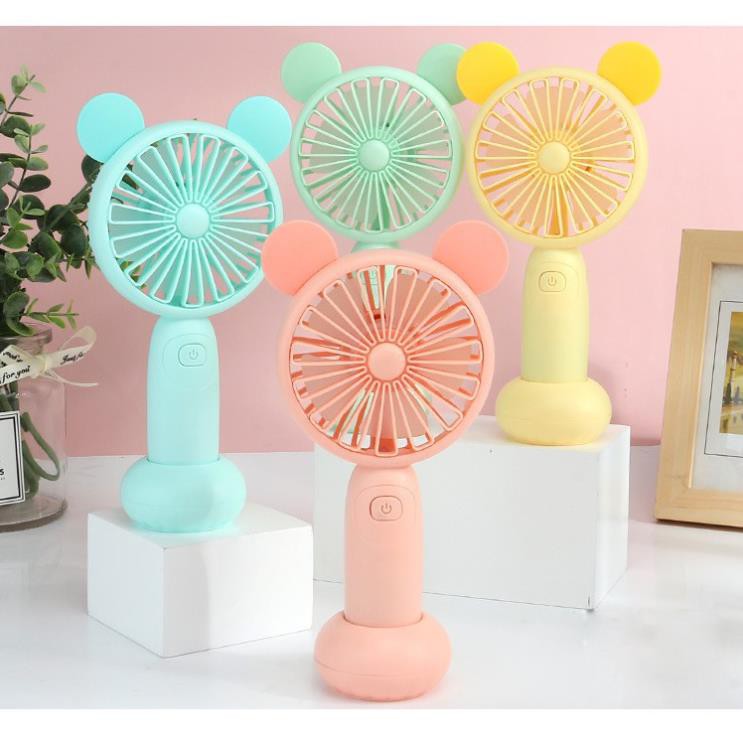 Quạt mini cầm tay 5 Cánh chính hãng DianDi Hình thú dễ thương pin sạc ,Có đế để bàn,đèn led 2165 | BigBuy360 - bigbuy360.vn