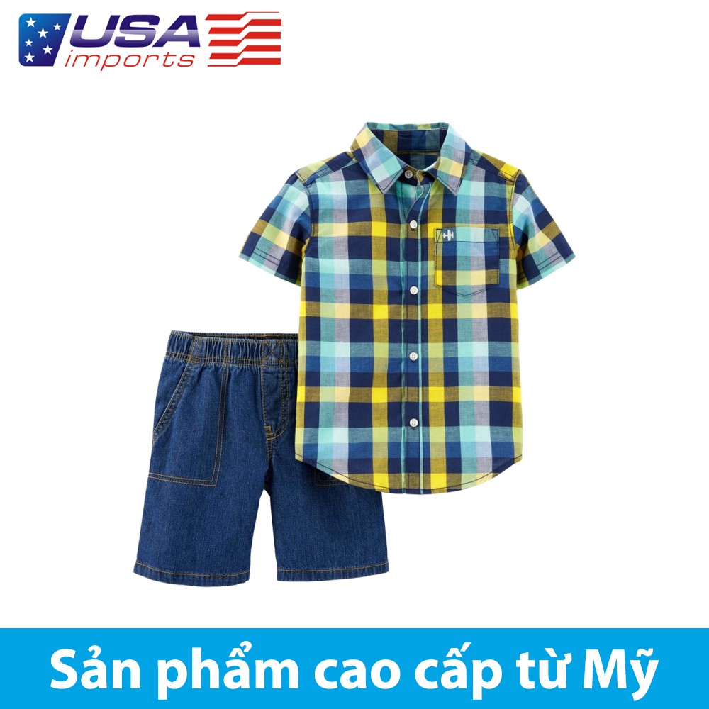 Set 2 món áo kèm quần short Car-tờ Auth Từ Mỹ (229G965)