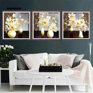 Tranh thêu chữ thập 3D bình hoa nghệ thuật 128*45cm LV3091