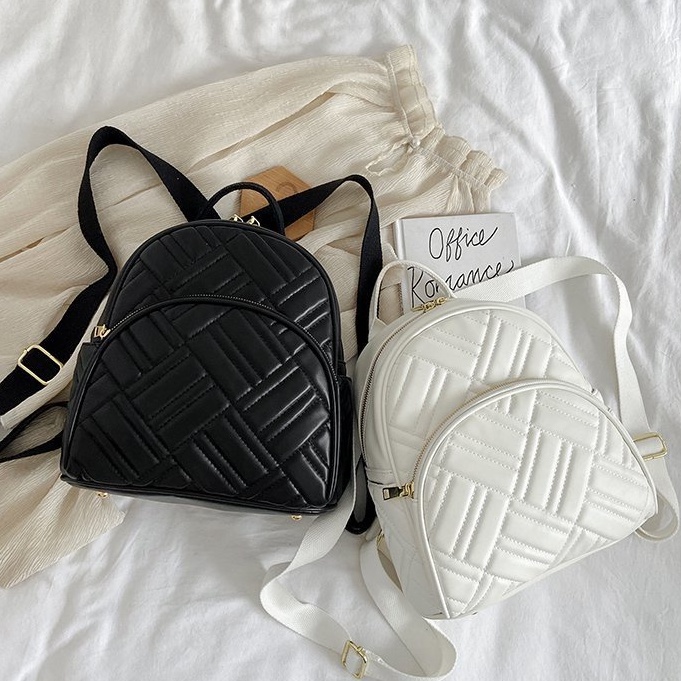 Balo nữ nhỏ da mềm dáng mini đeo vai đi chơi phong cách đơn giản PK 380