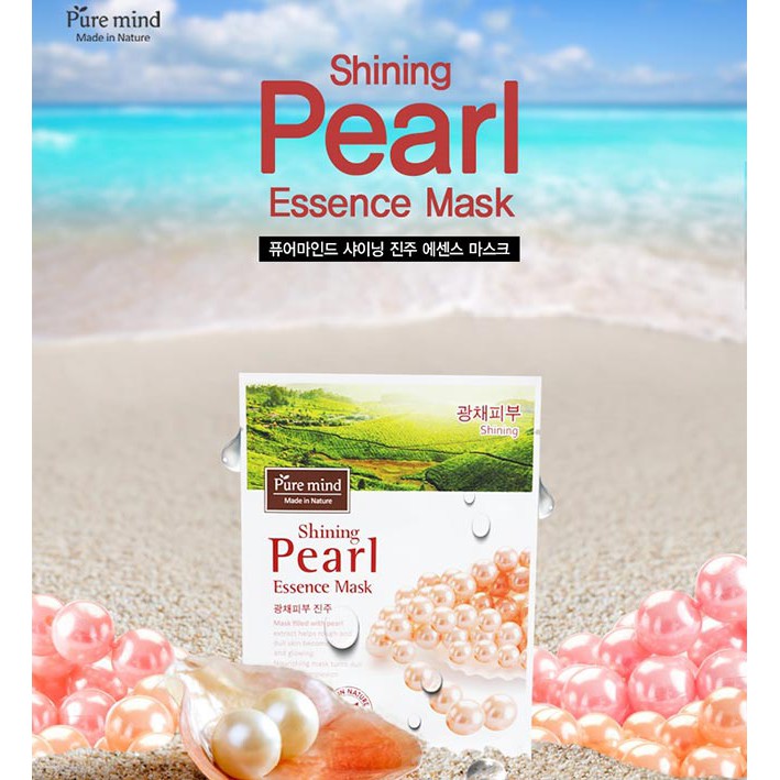 [Mã BMBAU50 giảm 7% đơn 99K] Mặt nạ Ngọc trai trắng sáng da Pure Mind Shining Pearl Essence Mask 23ml