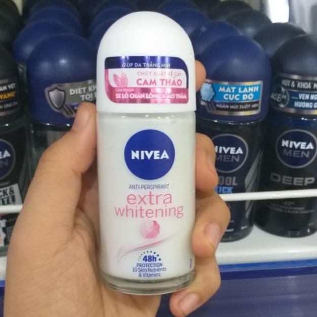 Lăn Ngăn Mùi NIVEA Trắng Da Mờ Vết Thâm 50ml