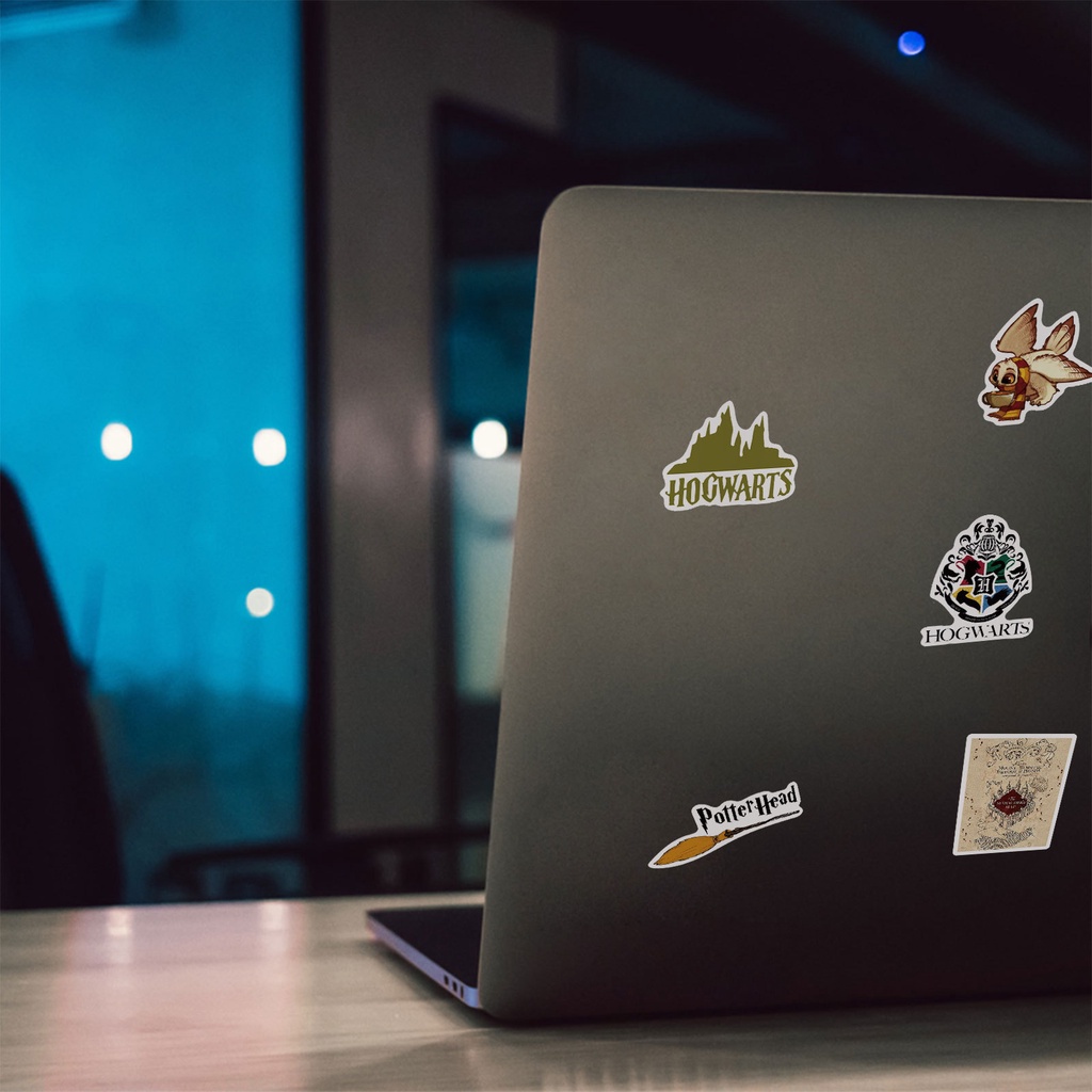 Bộ 50 miếng dán vinyl hình phù thủy trong harry potter chống thấm nước và tia uv